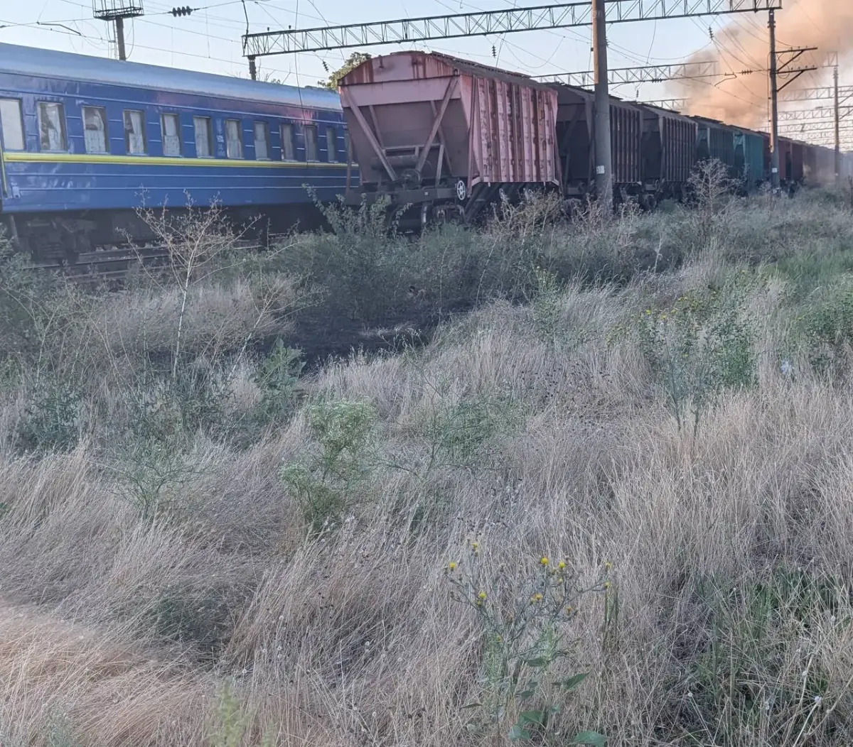 340 пасажирів евакуювали після удару «шахеда» по поїзду Одеса - Дніпро