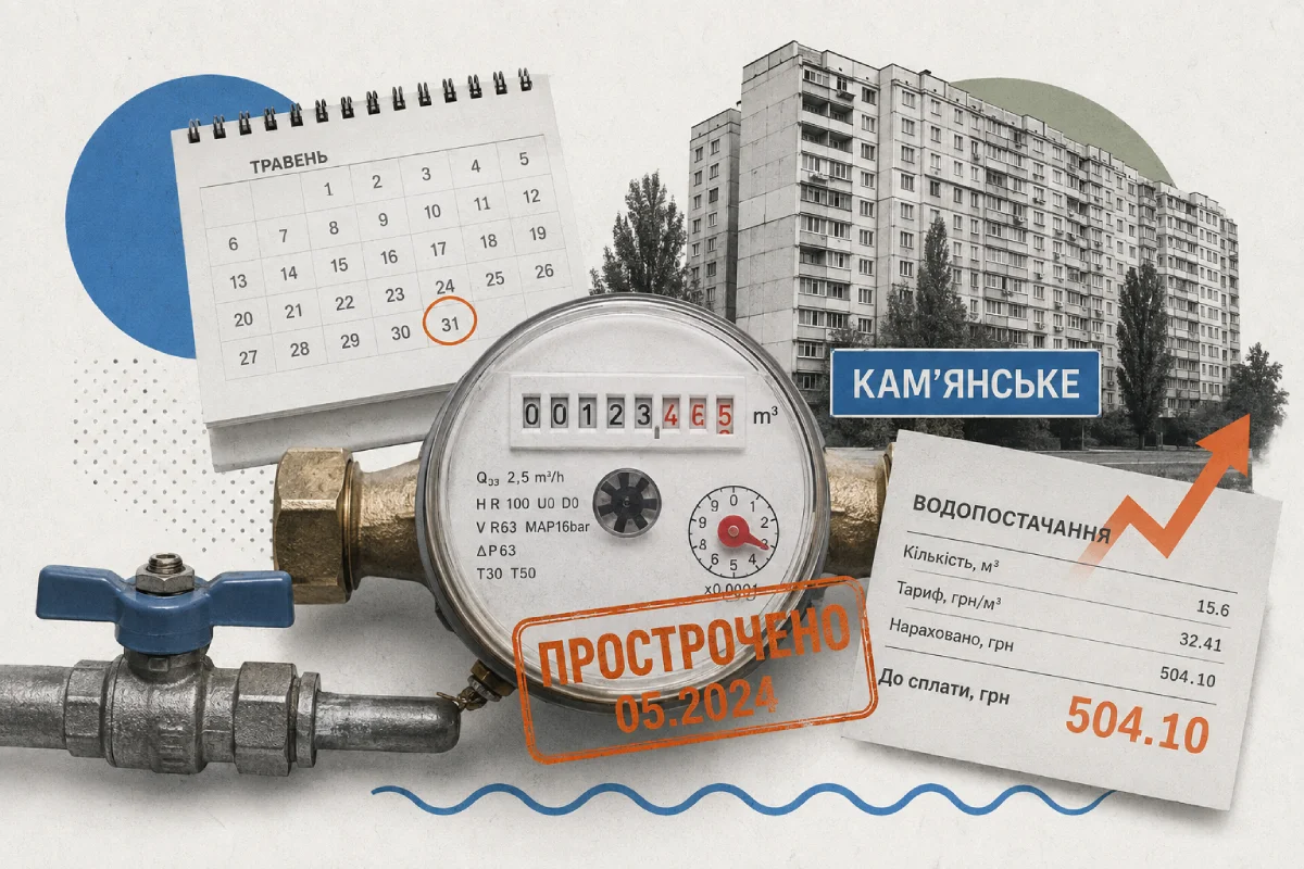 Просроченный счетчик воды в Каменском грозит более высокими платежками