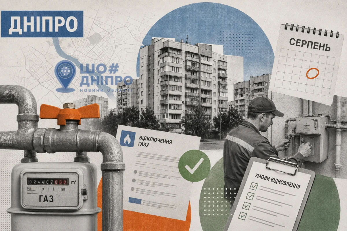Відключення газу у Дніпрі в серпні: адреси та умови відновлення подачі