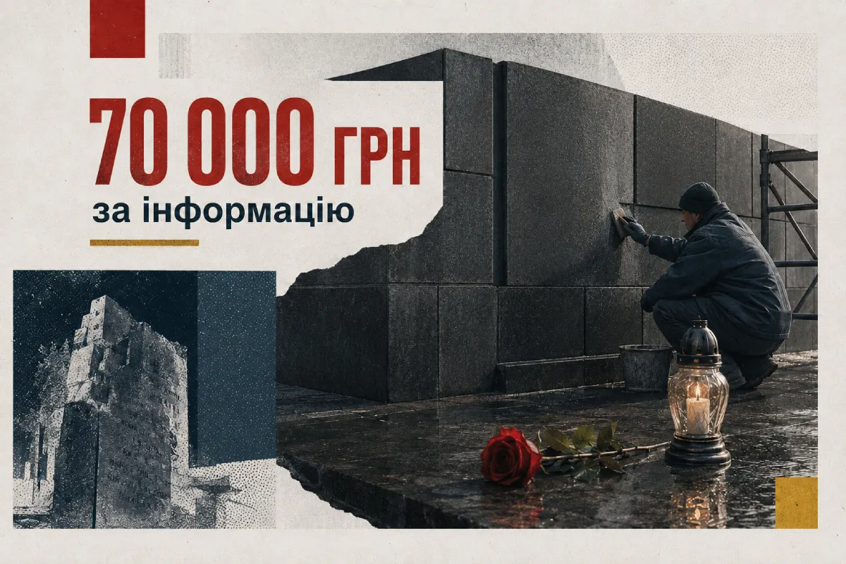 70 тисяч гривень за інформацію про вандалів: у Самарі відновлюють меморіал після вандалізму