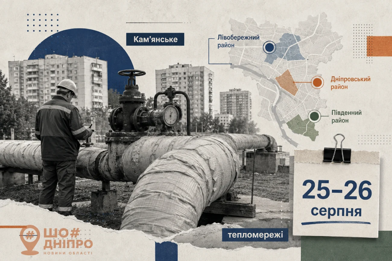У Кам'янському 25-26 серпня перевірятимуть теплові мережі у трьох районах