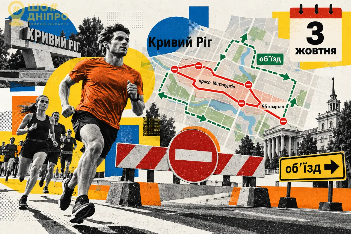 Steel Run half marathon to block central Kryvyi Rih on October 3: detour routes