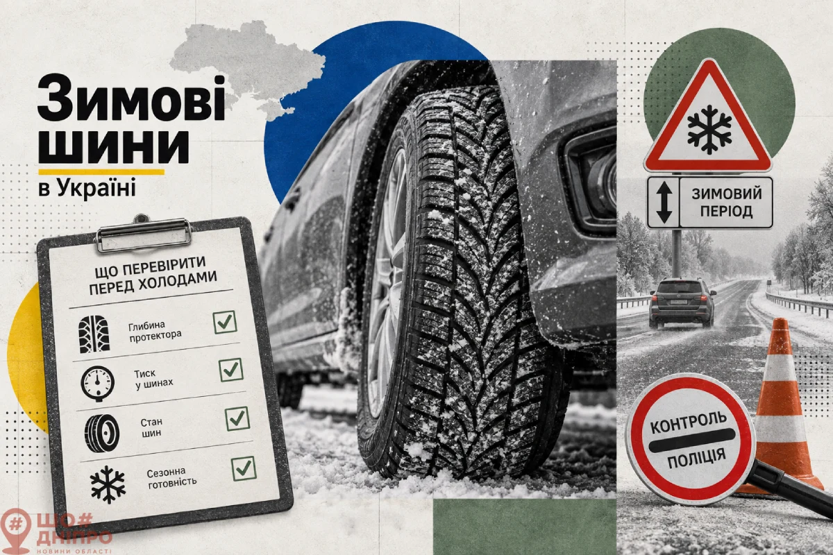 Зимові шини в Україні: коли штрафують і що перевірити перед холодами