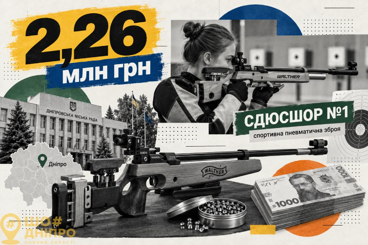 Дніпровська міськрада може виділити 2,26 млн грн на спортивну зброю та набої для СДЮСШОР № 1