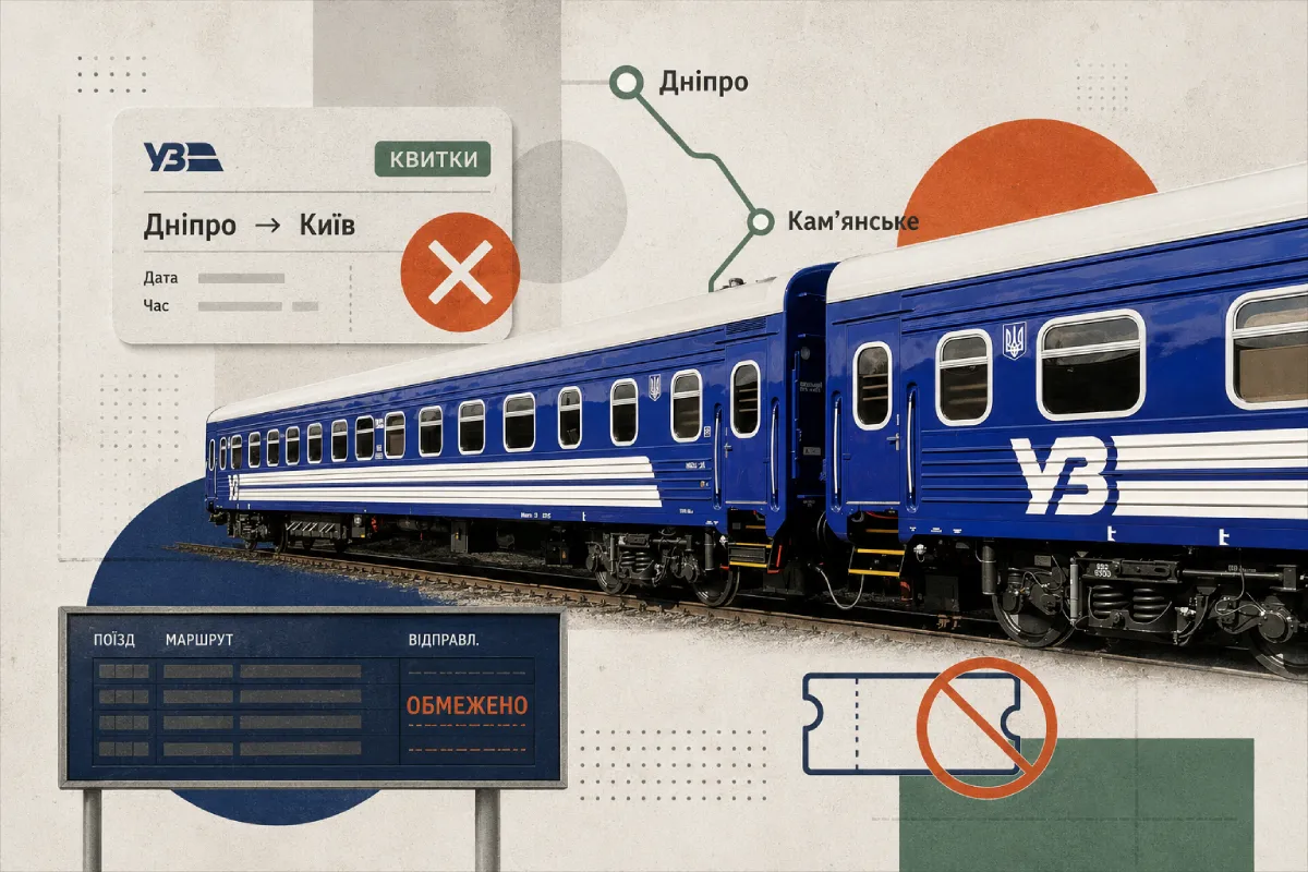 Удари по залізниці: Укрзалізниця обмежила продаж квитків з Дніпра та Кам'янського