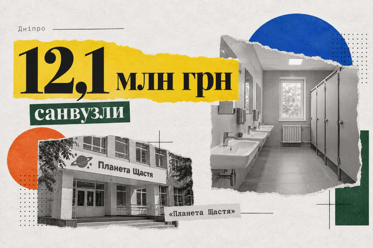 У дніпровській школі «Планета Щастя» капітально відремонтують санвузли за 12,1 млн грн