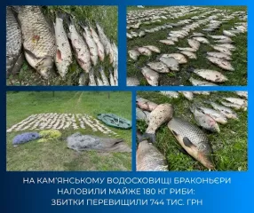 Двох осіб затримали за браконьєрство на Кам'янському водосховищі: збитки оцінено у 744 736 грн