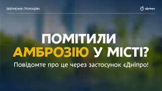 В Днепре просят сообщать об амброзии через приложение «еДнепр»