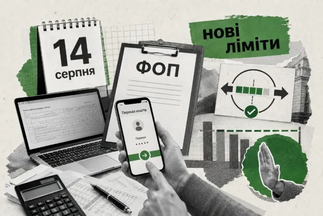 С 14 августа для ФЛП действуют новые лимиты на переводы