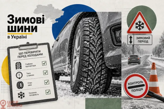Зимние шины в Украине: когда штрафуют и что проверить перед холодами